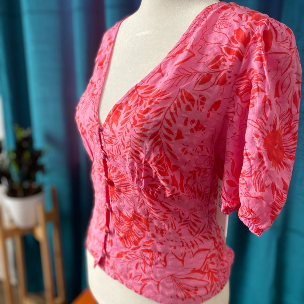 Nordstrom Floral Pink Crop